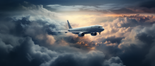 Un avion Airbus dans le ciel